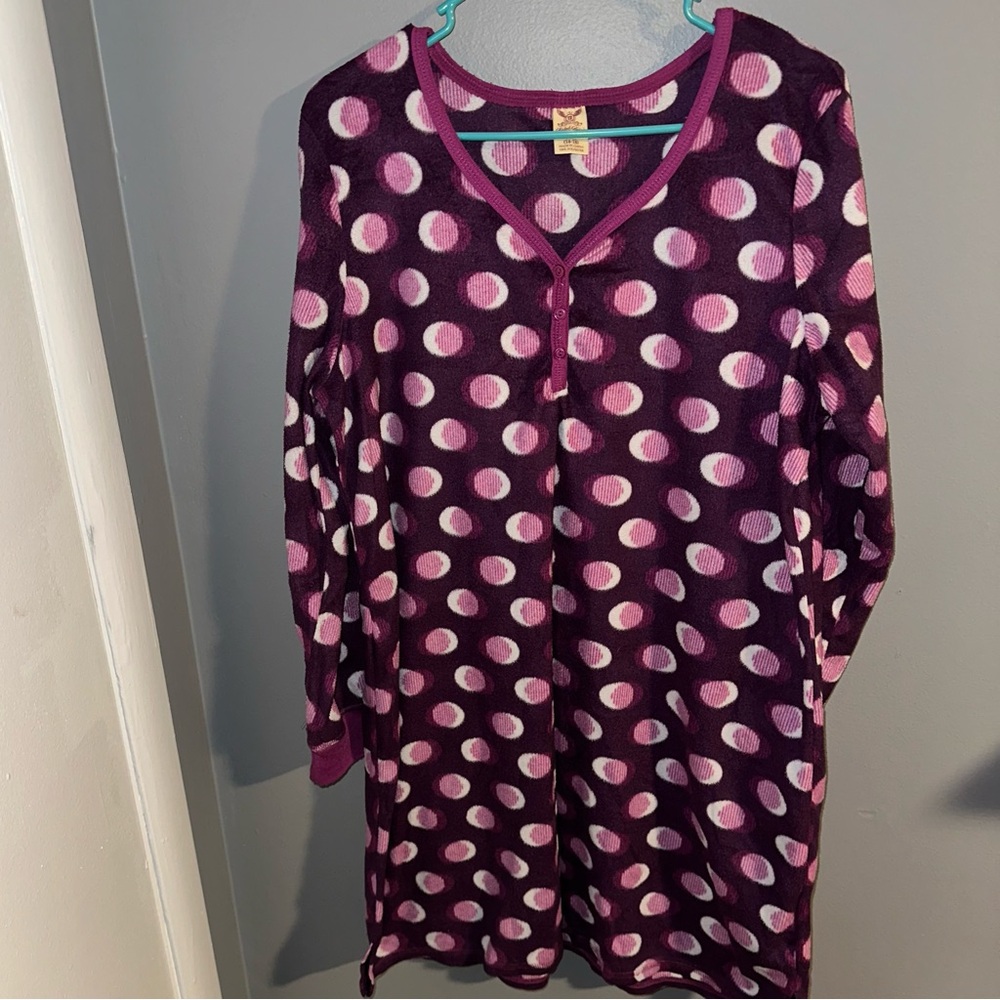 Purple and Pink Polka Dot Nightgown